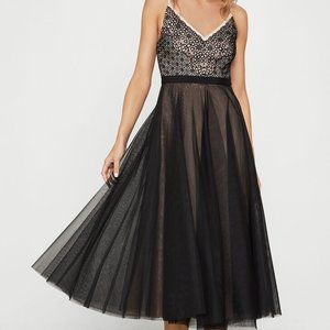 BCBG Geometric Floral Lace Dress
